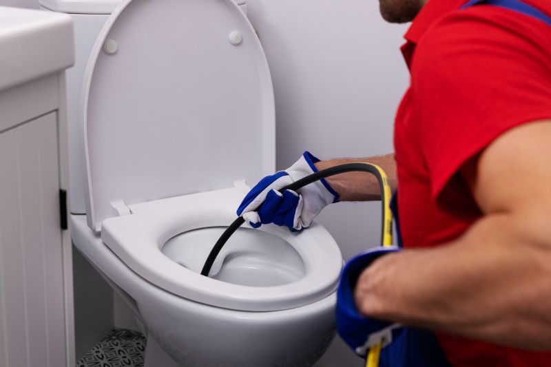 Plumber Fixing a Toilet